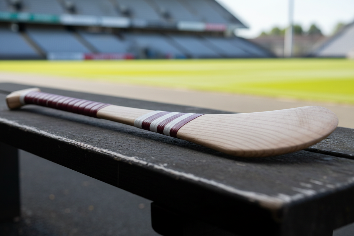 Hurling Stick with Galway Colours