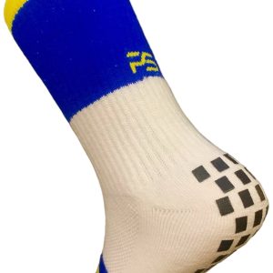 Blue and Yellow Grip Sock Size 6-12