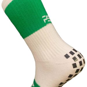 Green and White Grip Sock Size 6-12