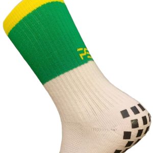 Green and Yellow Grip Sock Size 6-12