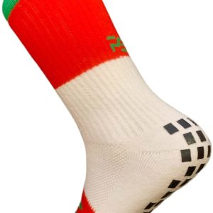 Red and Green Grip Sock Size 6-12